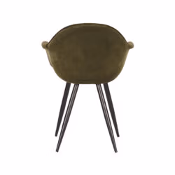 LABEL51 Eetkamerstoel Forli - Army green - Fluweel - Black Frame