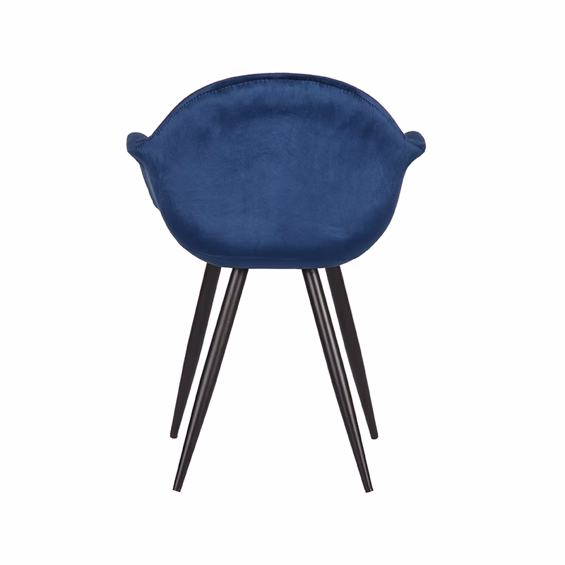 LABEL51 Eetkamerstoel Forli - Blauw - Fluweel - Black Frame