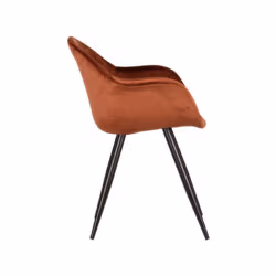 LABEL51 Eetkamerstoel Forli - Rust - Fluweel - Black Frame