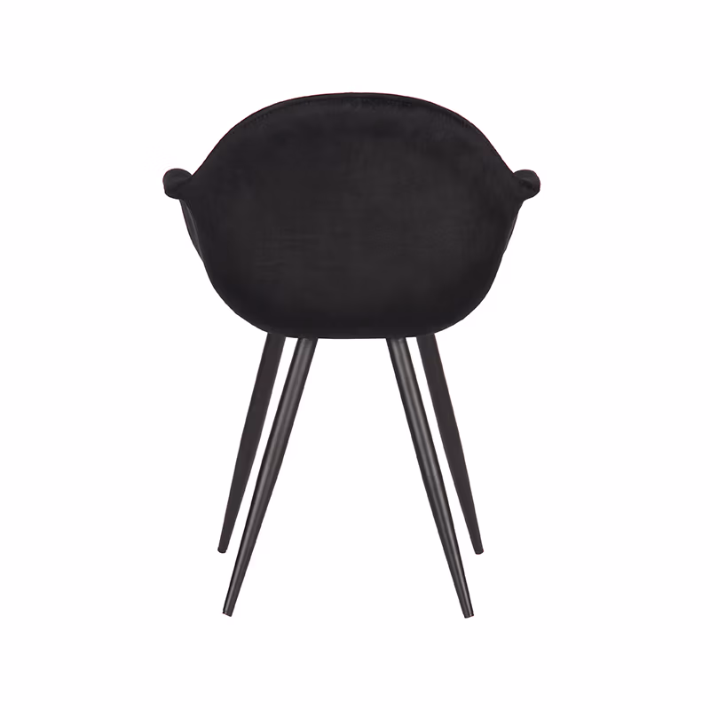LABEL51 Eetkamerstoel Forli - Zwart - Fluweel - Black Frame