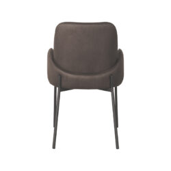 LABEL51 Eetkamerstoel Jari - Antraciet - Microfiber - Black Frame