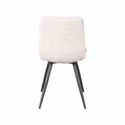 LABEL51 Eetkamerstoel Jelt - Naturel - Boucle - Black Frame