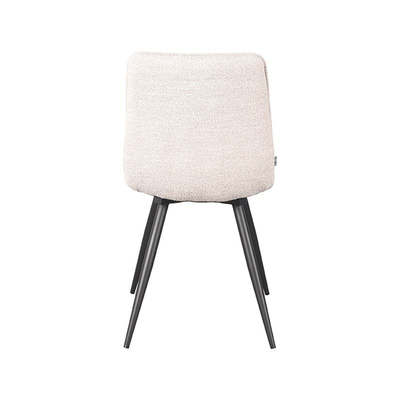 LABEL51 Eetkamerstoel Jelt - Naturel - Boucle - Black Frame