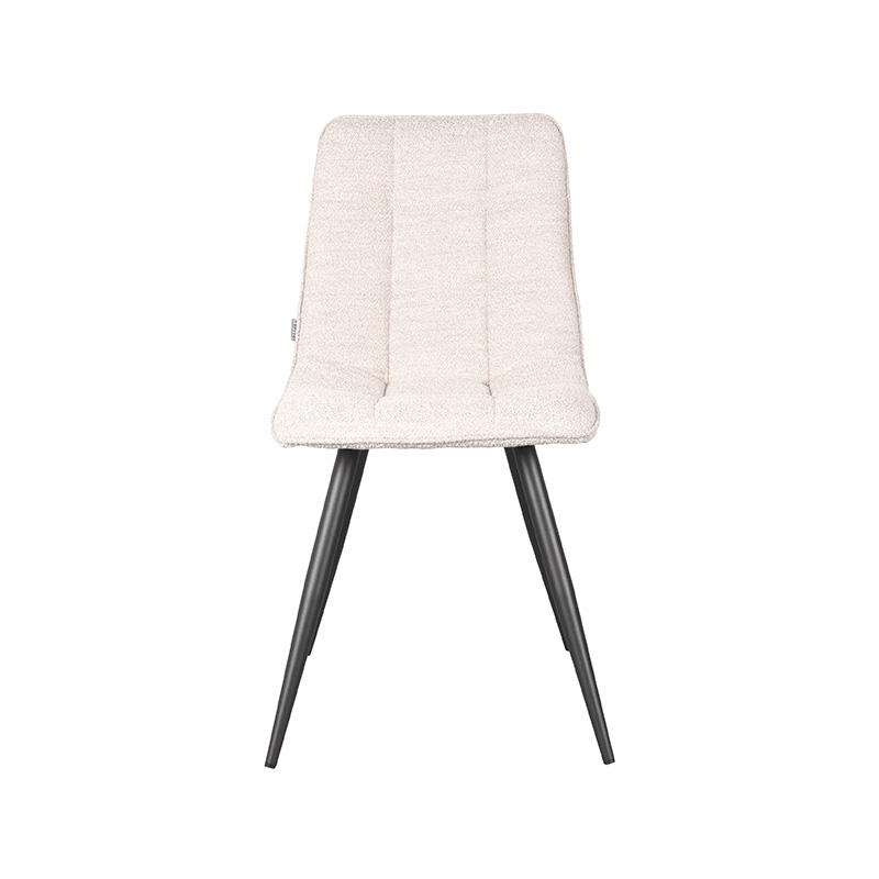 LABEL51 Eetkamerstoel Jelt - Naturel - Boucle - Black Frame