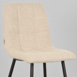LABEL51 Eetkamerstoel Juul - Zand - Boucle - Black Frame