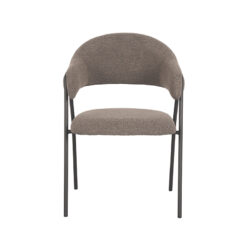 LABEL51 Eetkamerstoel Lowen - Bruin - Boucle - Black Frame