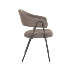LABEL51 Eetkamerstoel Lowen - Bruin - Boucle - Black Frame