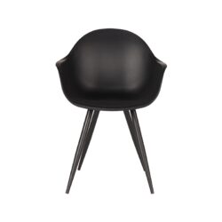 LABEL51 Eetkamerstoel Luca - Zwart - Kunststof - Black Frame