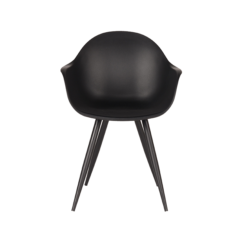 LABEL51 Eetkamerstoel Luca - Zwart - Kunststof - Black Frame