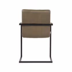LABEL51 Eetkamerstoel Milo - Army green - Microfiber - Black Frame