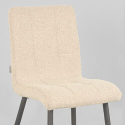 LABEL51 Eetkamerstoel Sam - Zand - Boucle - Black Frame