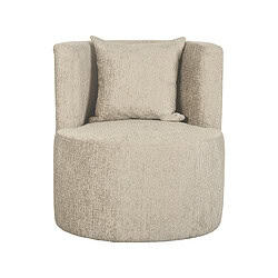 Hoogwaardige beige stoffe woonkamerstoel met kussens, modern en comfortabel design, perfect voor in elk interieur.