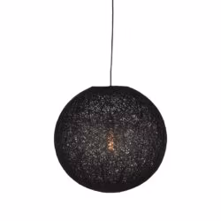 LABEL51 Hanglamp Twist - Zwart - Vlas - M