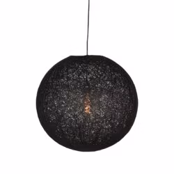 LABEL51 Hanglamp Twist - Zwart - Vlas - L