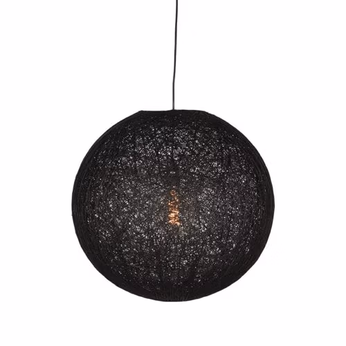 LABEL51 Hanglamp Twist - Zwart - Vlas - L