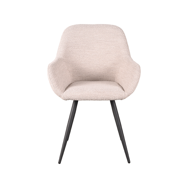 LABEL51 Eetkamerstoel Fender - Naturel - Boucle - Black Frame