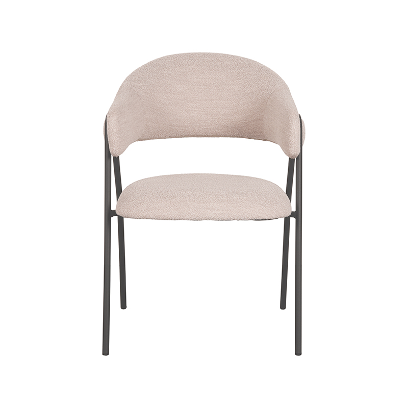 LABEL51 Eetkamerstoel Lowen - Naturel - Boucle - Black Frame