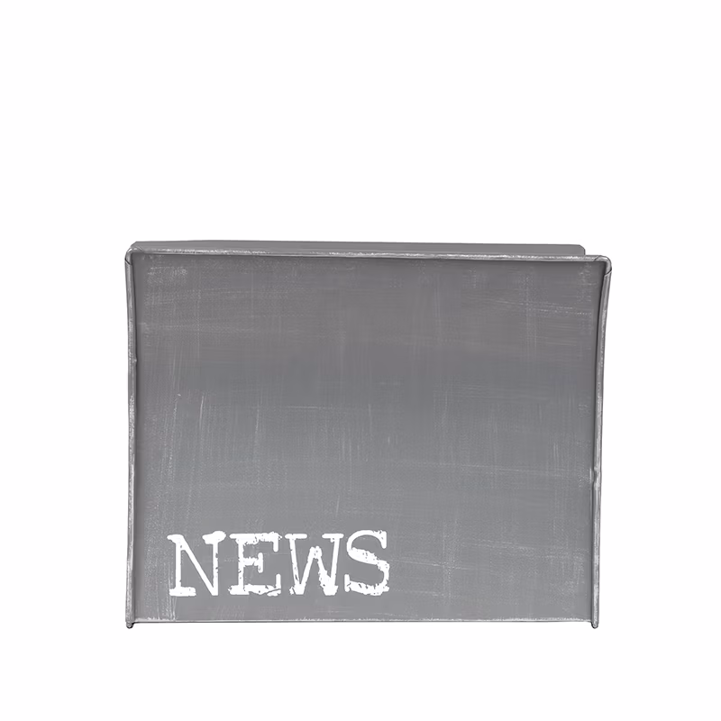 LABEL51 Wanddecoratie Magazinehouder - Antiek grijs - Metaal - One Size