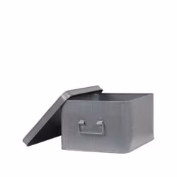 LABEL51 Media Opbergkist - Antiek grijs - Metaal - XL