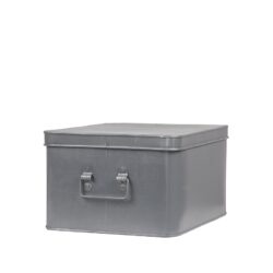 LABEL51 Media Opbergkist - Antiek grijs - Metaal - XL