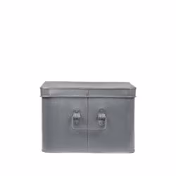 LABEL51 Media Opbergkist - Antiek grijs - Metaal - XL