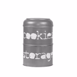 LABEL51 Opbergblik - Antiek grijs - Metaal - 17x17x27 cm