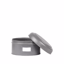 LABEL51 Opbergblik - Antiek grijs - Metaal - M - 18x18x10 cm