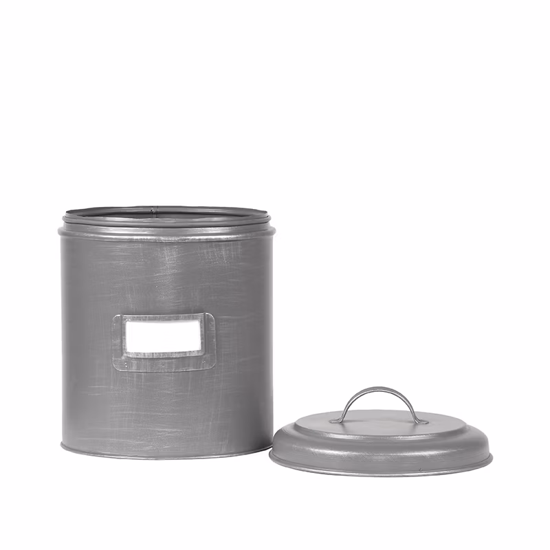 LABEL51 Opbergblik - Antiek grijs - Metaal - XL