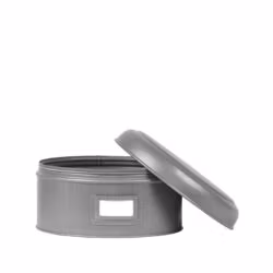 LABEL51 Opbergblik - Antiek grijs - Metaal - L - 22x22x12 cm