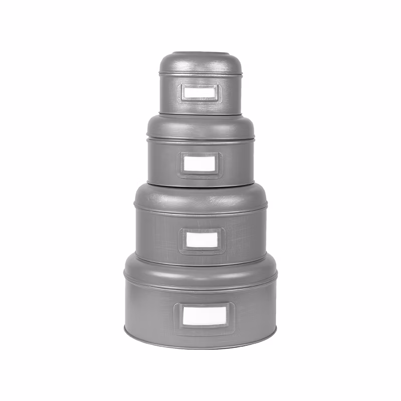 LABEL51 Opbergblik - Antiek grijs - Metaal - XL