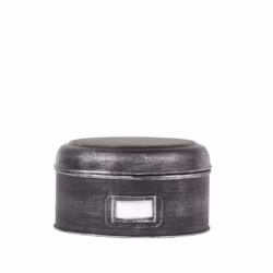 LABEL51 Opbergblik - Zwart - Metaal - L - 22x22x12 cm