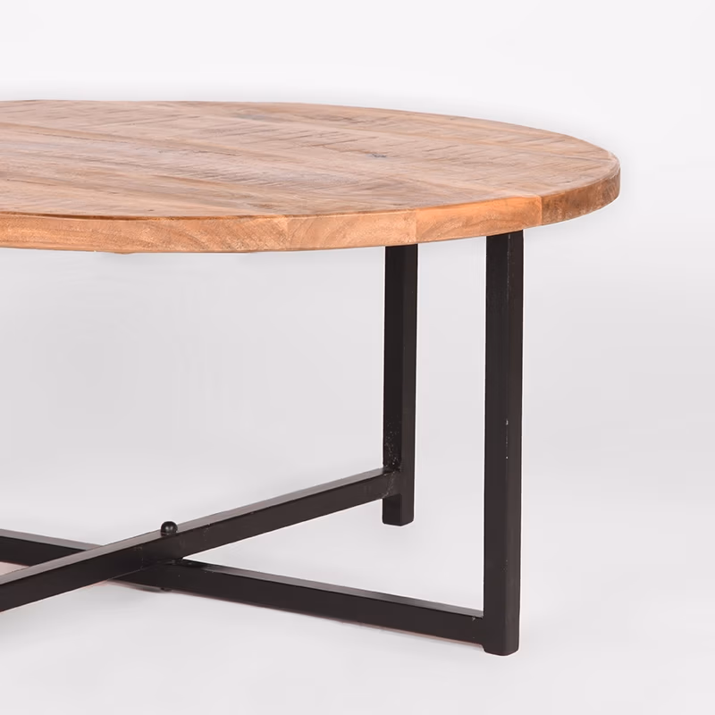 LABEL51 Salontafel Dex - Rough - Mangohout - 80 cm - Rond