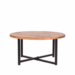 LABEL51 Salontafel Dex - Rough - Mangohout - 80 cm - Rond