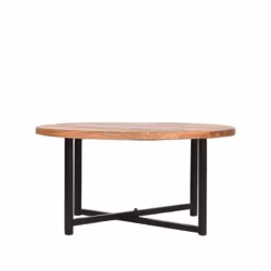 LABEL51 Salontafel Dex - Rough - Mangohout - 80 cm - Rond