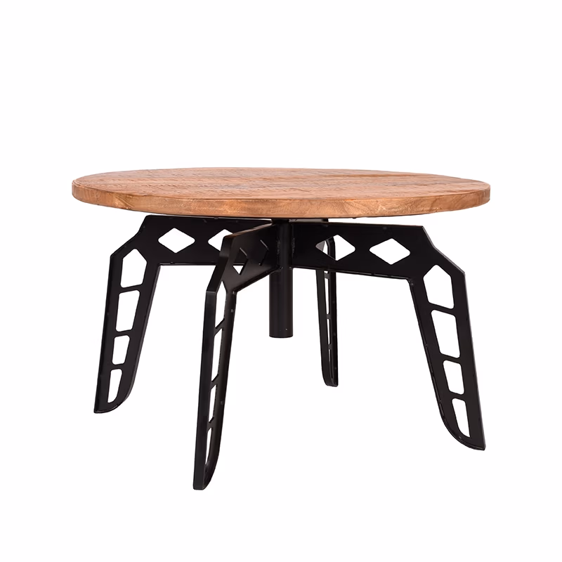 LABEL51 Salontafel Pebble - Rough - Mangohout - 80 cm - Rond