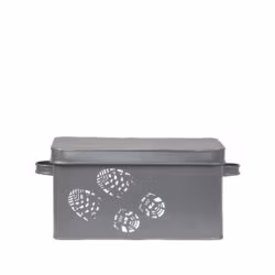 LABEL51 Schoenpoets Opbergkist - Antiek grijs - Metaal - One Size