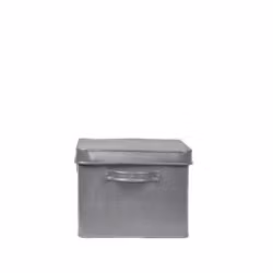 LABEL51 Schoenpoets Opbergkist - Antiek grijs - Metaal - One Size