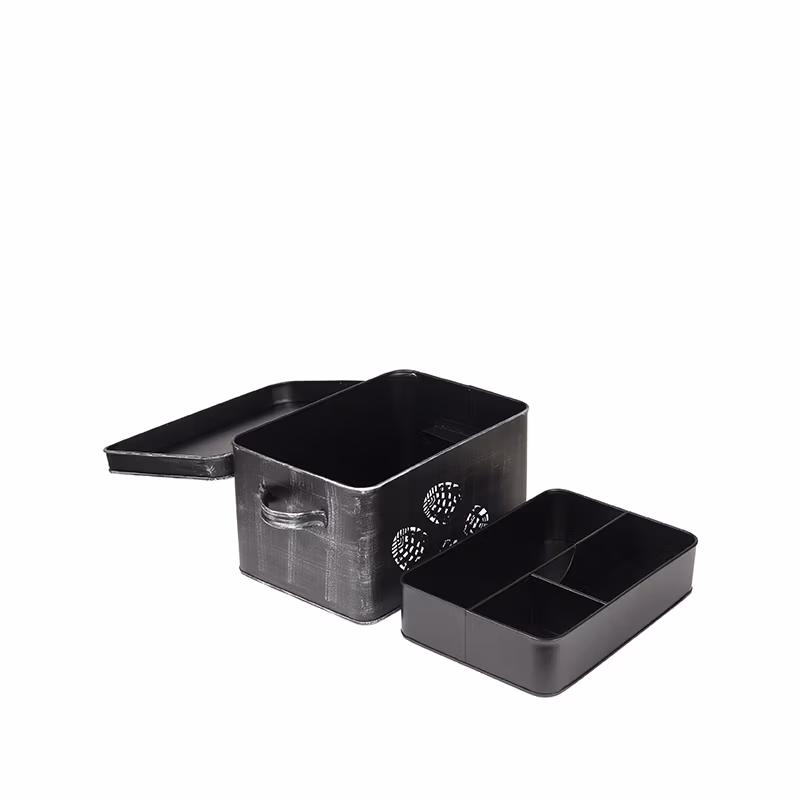 LABEL51 Schoenpoets opbergkist - Zwart - Metaal - One Size