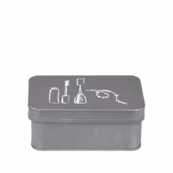 LABEL51 Make-Up opbergkist - Antiek grijs - Metaal - One Size