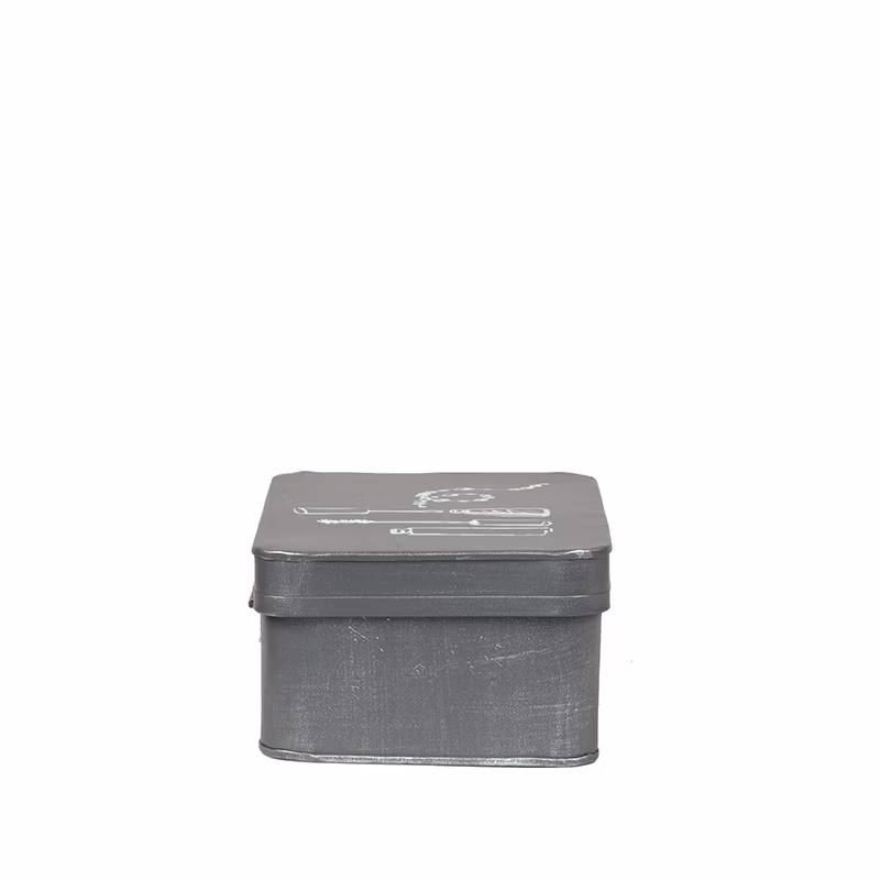 LABEL51 Make-Up opbergkist - Antiek grijs - Metaal - One Size