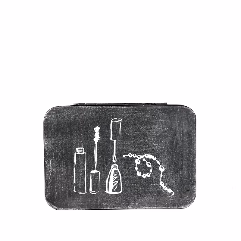 LABEL51 Make-Up opbergkist - Zwart - Metaal - One Size