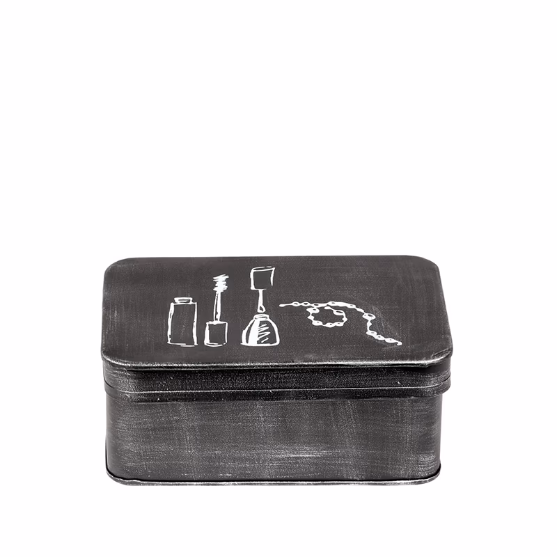 LABEL51 Make-Up opbergkist - Zwart - Metaal - One Size