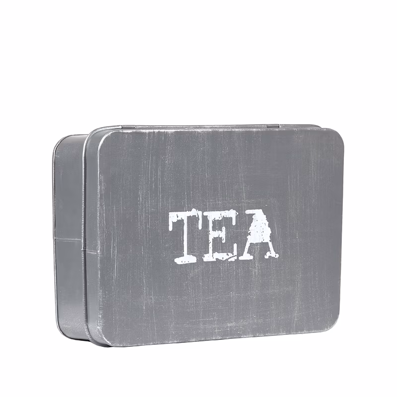 LABEL51 Theedoos - Antiek grijs - Metaal - One Size