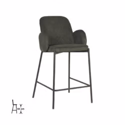 D-MAXX Barkruk Jari - Army green - Ribcord - Zithoogte 65