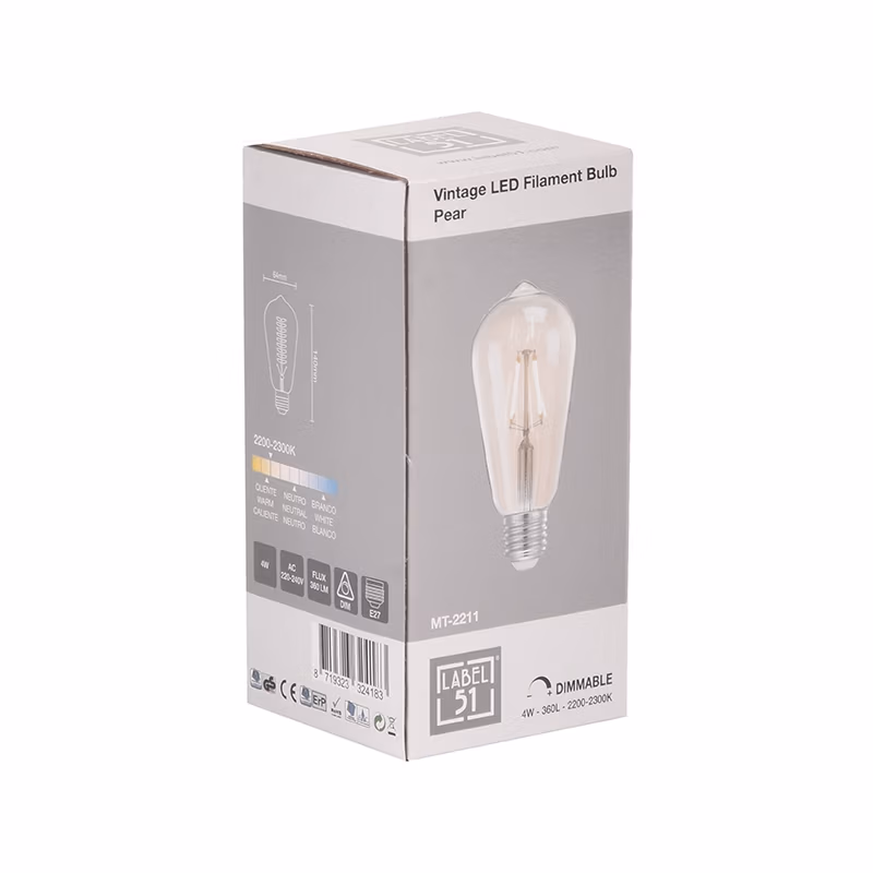 LABEL51 Lichtbron Kooldraadlamp - Glas - Peer