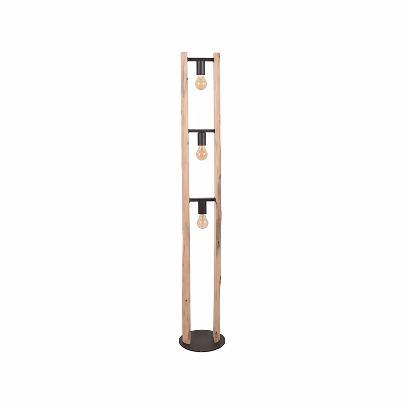 LABEL51 Vloerlamp Woody - Naturel - Hout - Vloerlamp