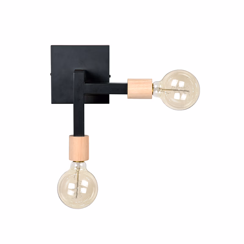 LABEL51 Wandlamp Loco - Zwart - Metaal