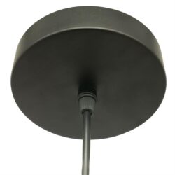 Rook plafondlamp met zwart mat afwerking, modern interieuraccessoire.