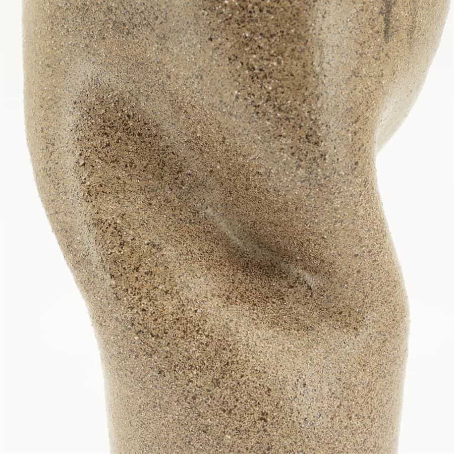 Aimagezicht met close-up van zandkleurig, veredeld hout voor meubelontwerp en decoratie.