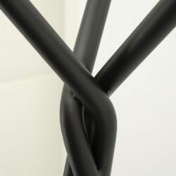 Ronde zwarte metalen meubelpoten met een moderne, minimalistische design, ideaal voor het maken van op maat gemaakte meubels in een eigentijdse interieurstijl.